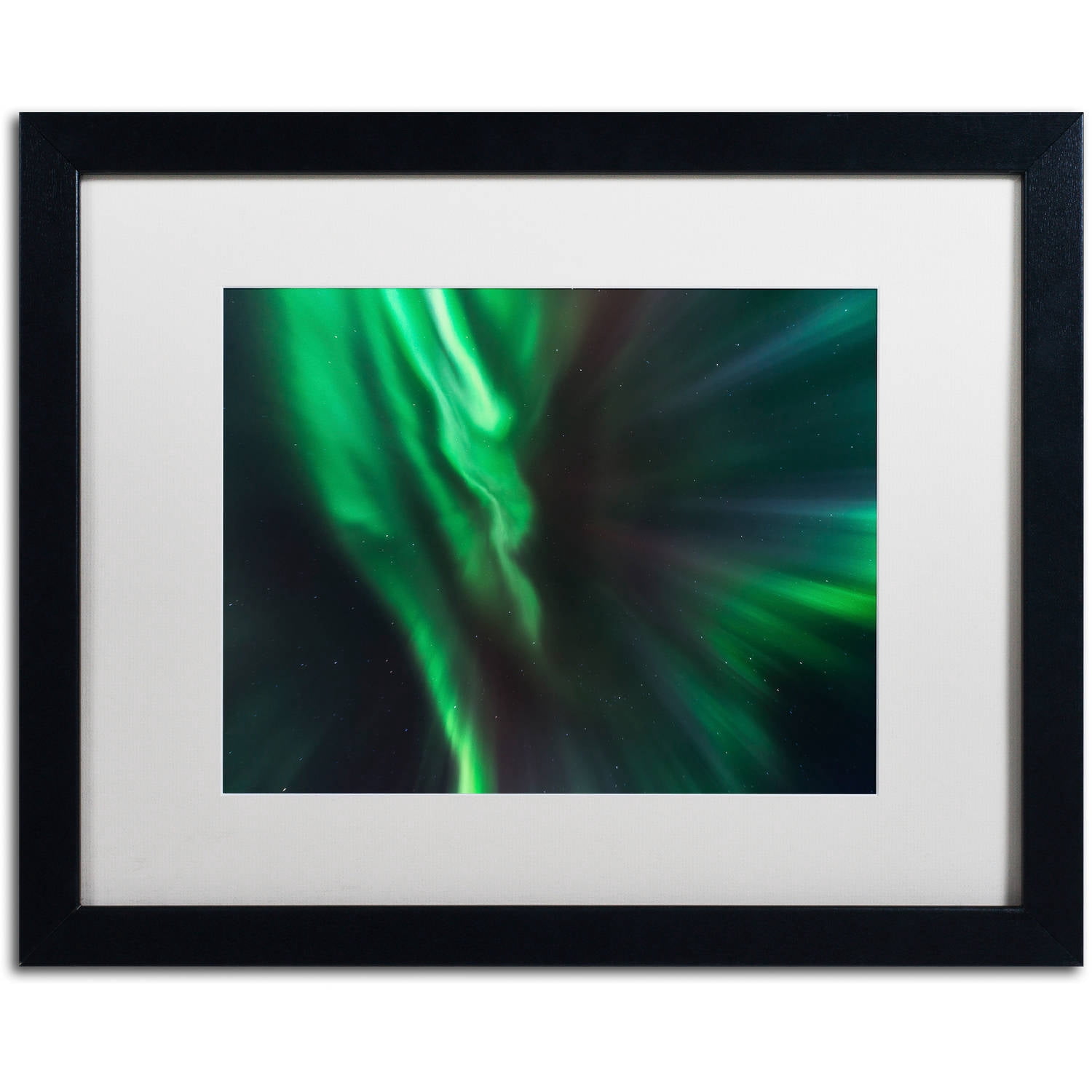 Trademark Fine Art "Lights of Gods" Canvas Art by Mathieu Rivrin, White Matte, Black Frame