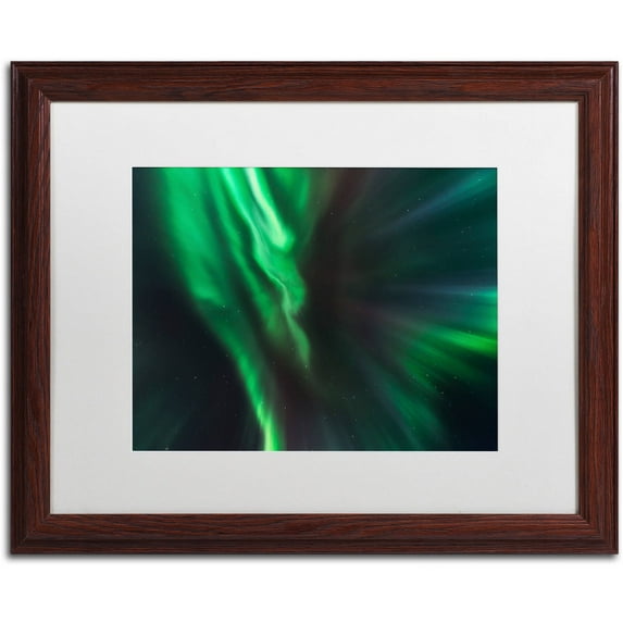 Trademark Fine Art "Lights of Gods" Canvas Art by Mathieu Rivrin, White Matte, Wood Frame