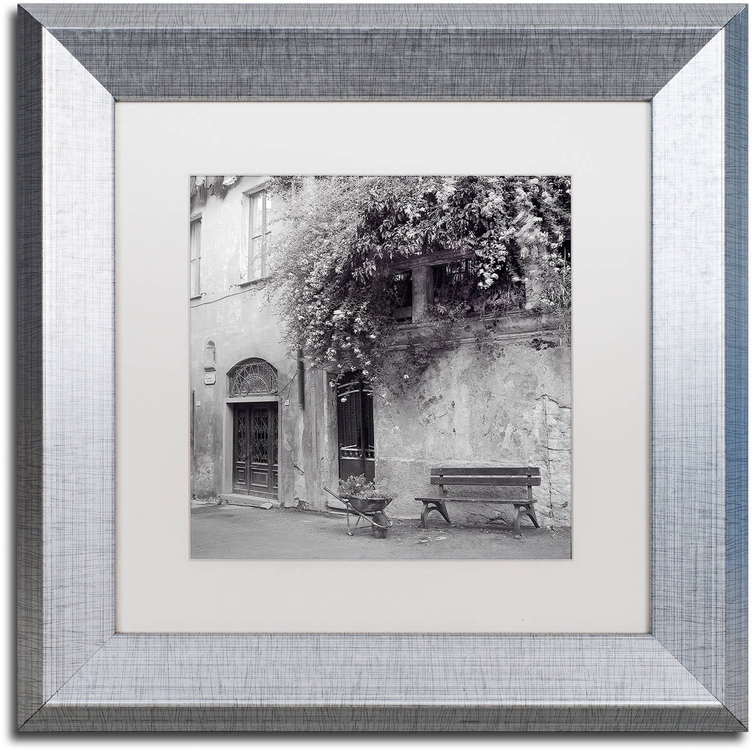 Trademark Fine Art "Liguria I" Canvas Art by Alan Blaustein, White Matte, Silver Frame