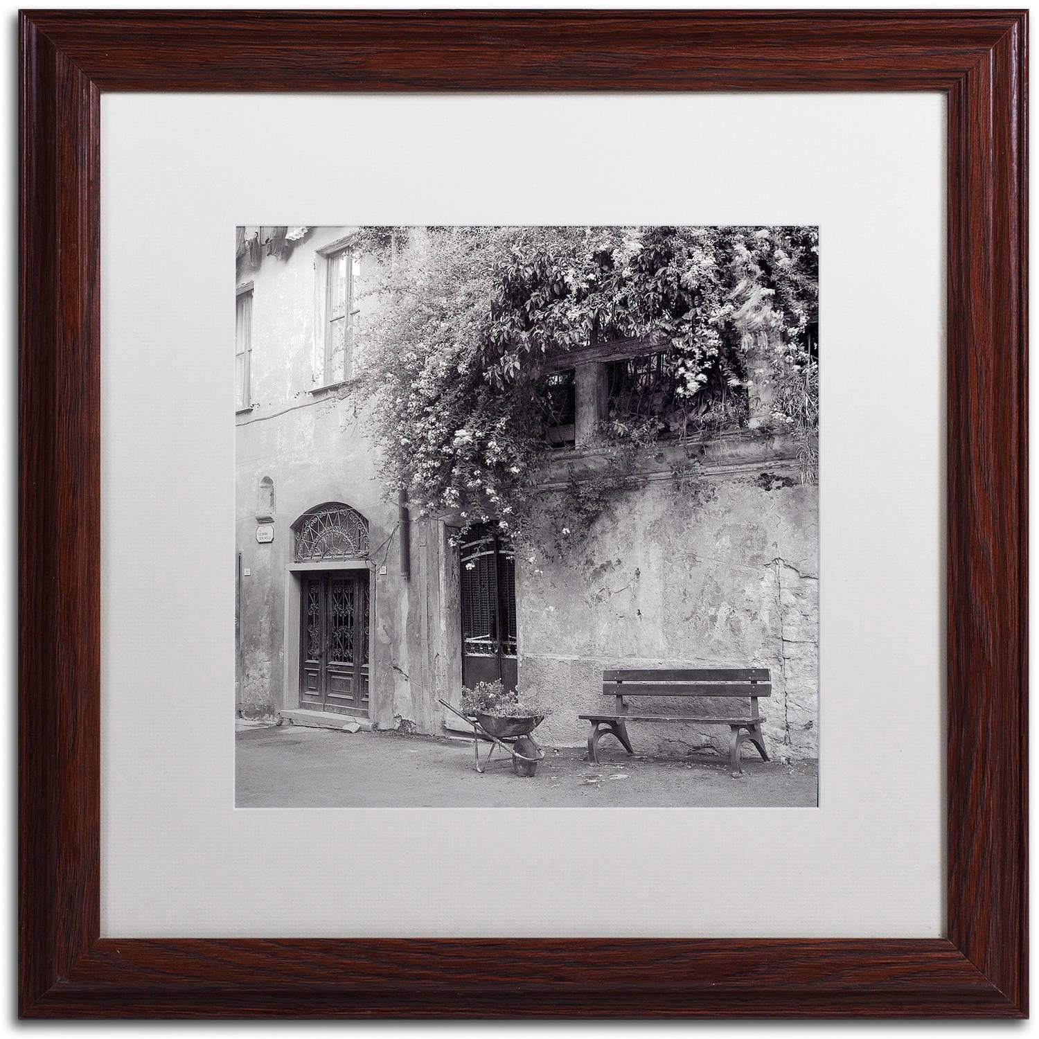 Trademark Fine Art "Liguria I" Canvas Art by Alan Blaustein, White Matte, Wood Frame