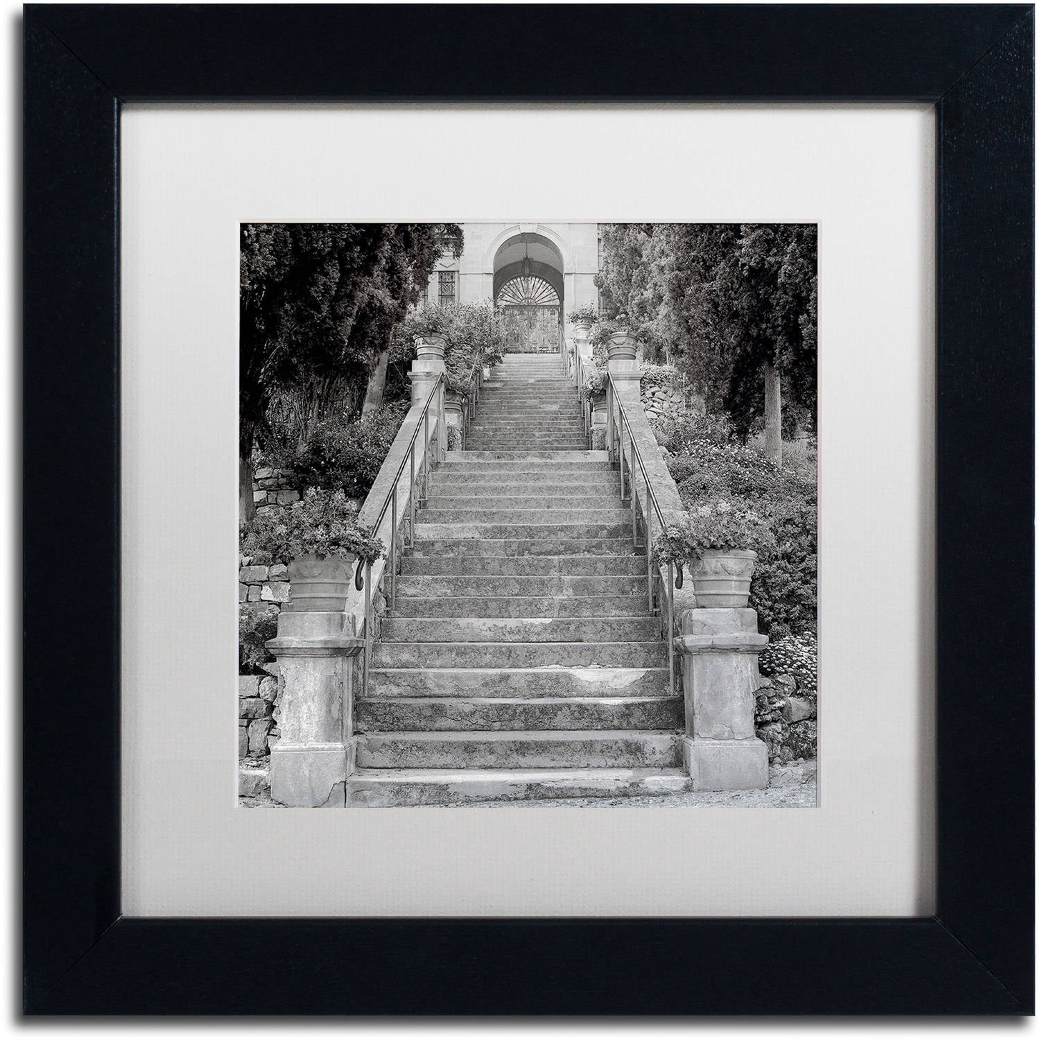 Trademark Fine Art "Liguria II" Canvas Art by Alan Blaustein, White Matte, Black Frame
