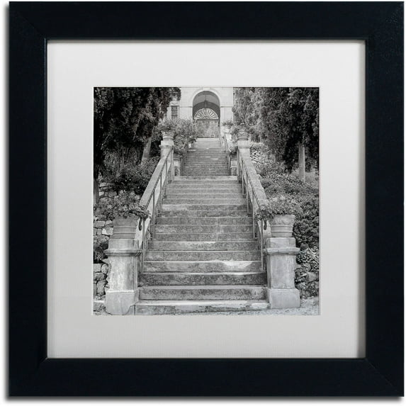 Trademark Fine Art "Liguria II" Canvas Art by Alan Blaustein, White Matte, Black Frame