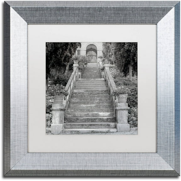 Trademark Fine Art "Liguria II" Canvas Art by Alan Blaustein, White Matte, Silver Frame
