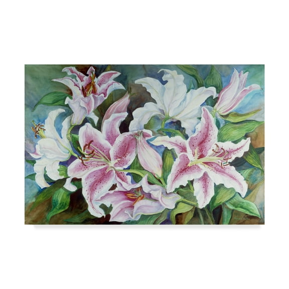 Trademark Fine Art 'Lilies Of The Field' Canvas Art by Joanne Porter