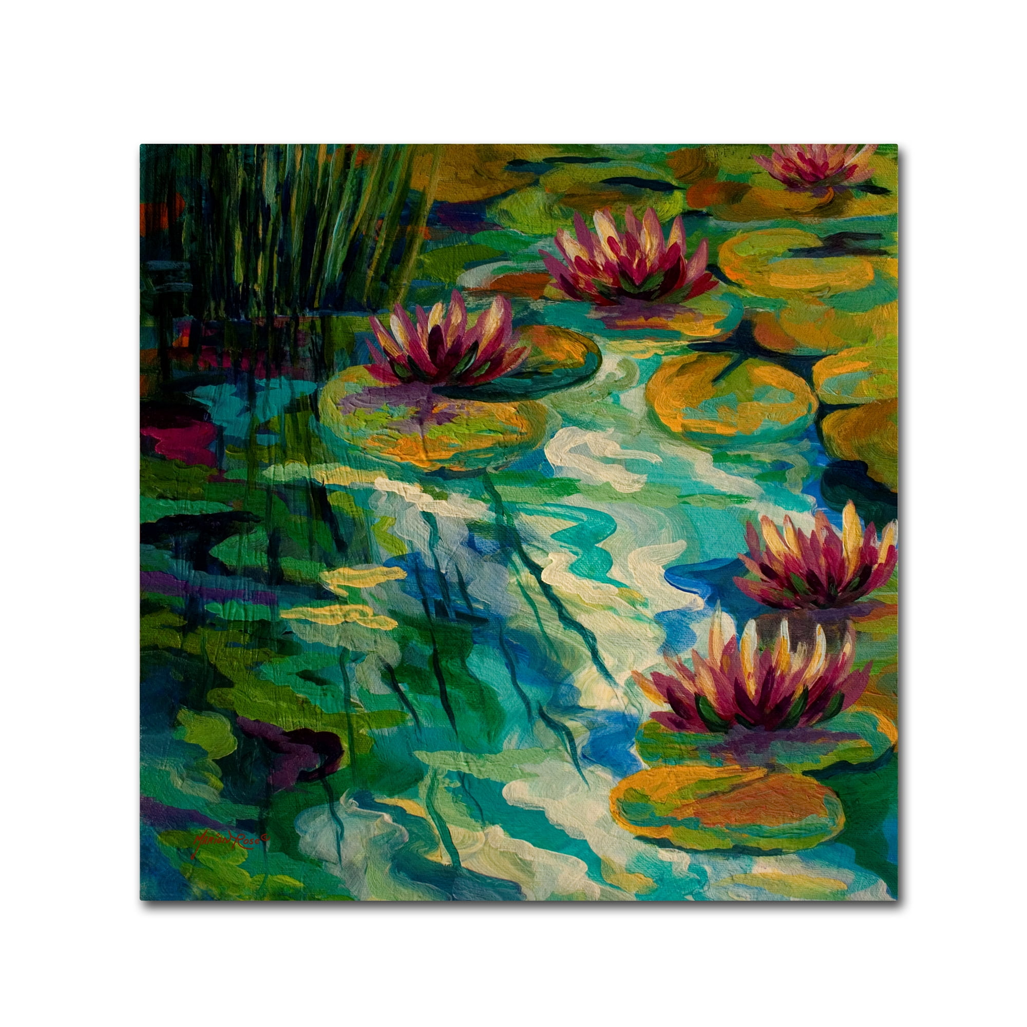 Lily Pads II Colorful Floral Canvas Art Print