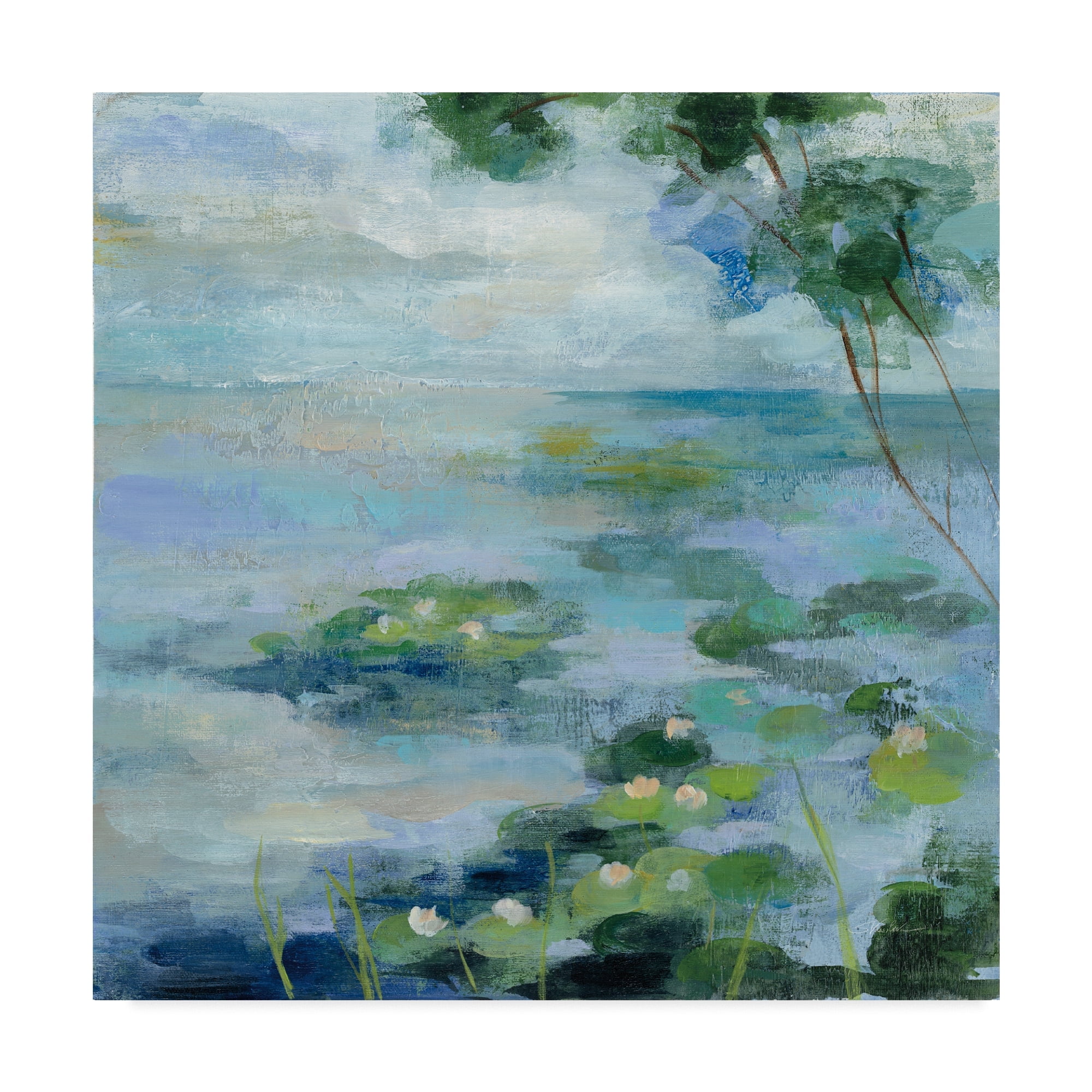 Trademark Fine Art 'Lily Pond 2' Canvas Art by Silvia Vassileva