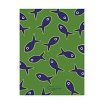 Trademark Fine Art 'Lime With Purple Fish' Canvas Art by Cindy Wider