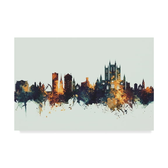 Trademark Fine Art 'Lincoln England Skyline IV' Canvas Art by Michael Tompsett
