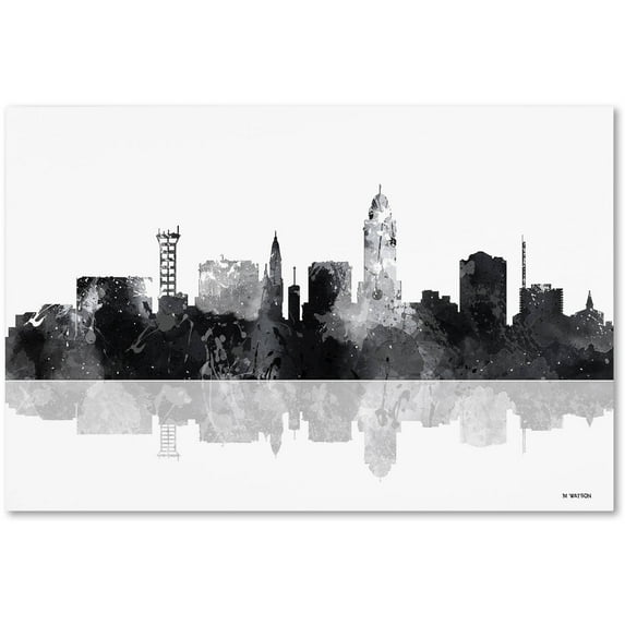 Trademark Fine Art "Lincoln Nebraska Skyline BG-1" Canvas Art by Marlene Watson