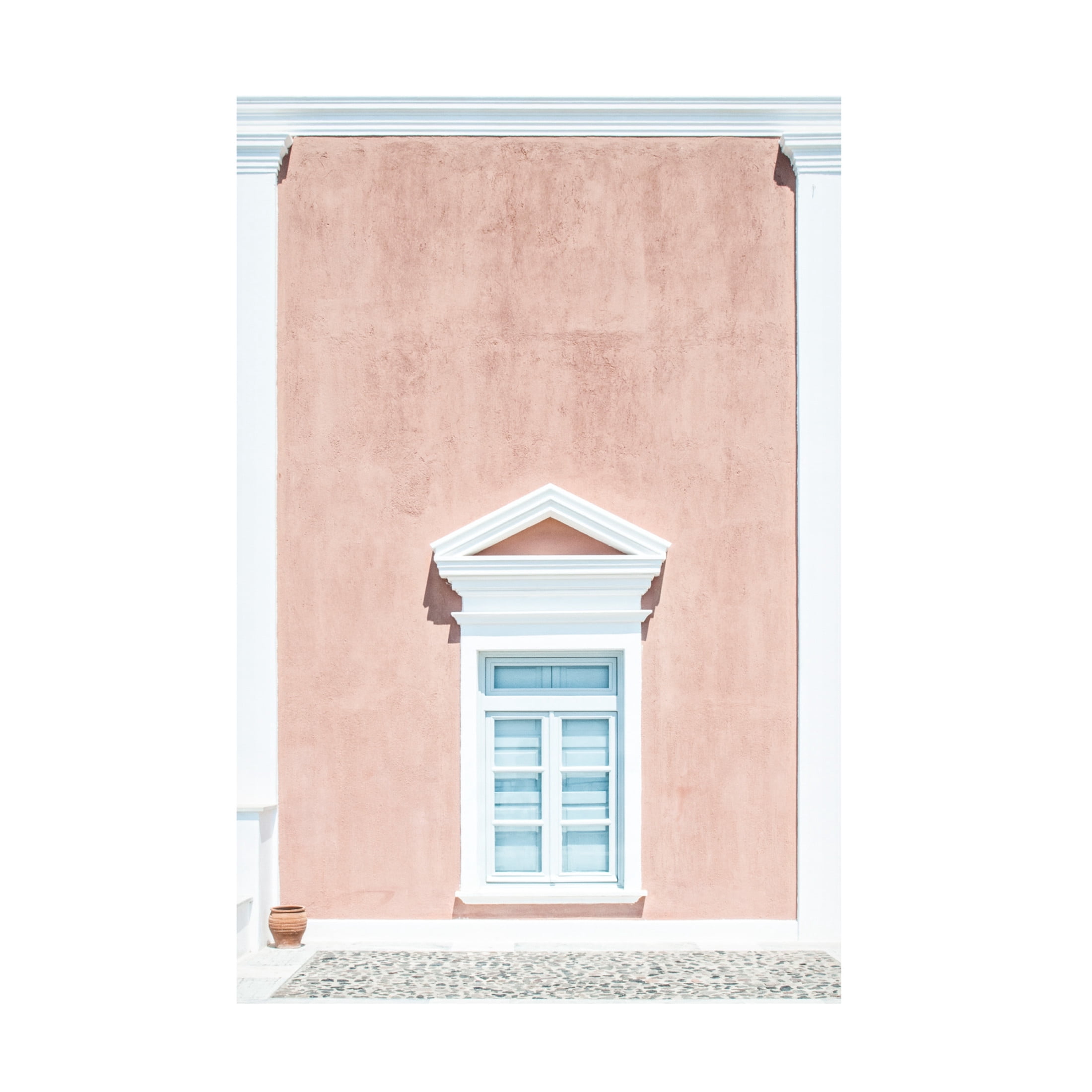 Trademark Fine Art Linda Wride Pink Wall And A Pediment Canvas Wall Art