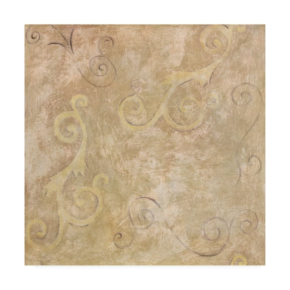 Trademark Fine Art 'Line Art Over Beige' Canvas Art by Pablo Esteban