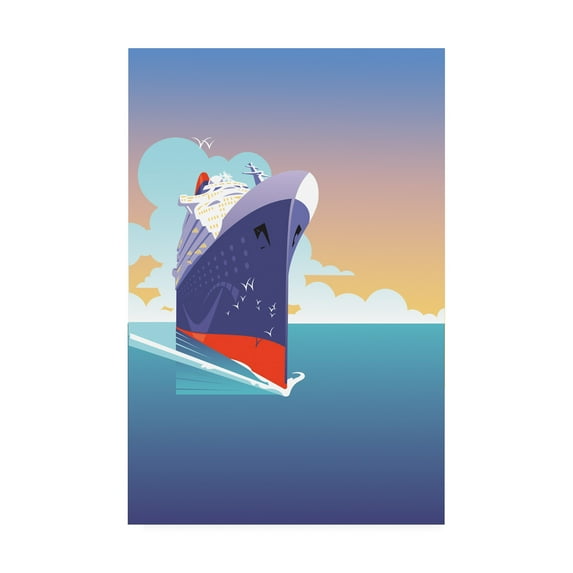 Trademark Fine Art 'Liner Blue Skies' Canvas Art by David Chestnutt