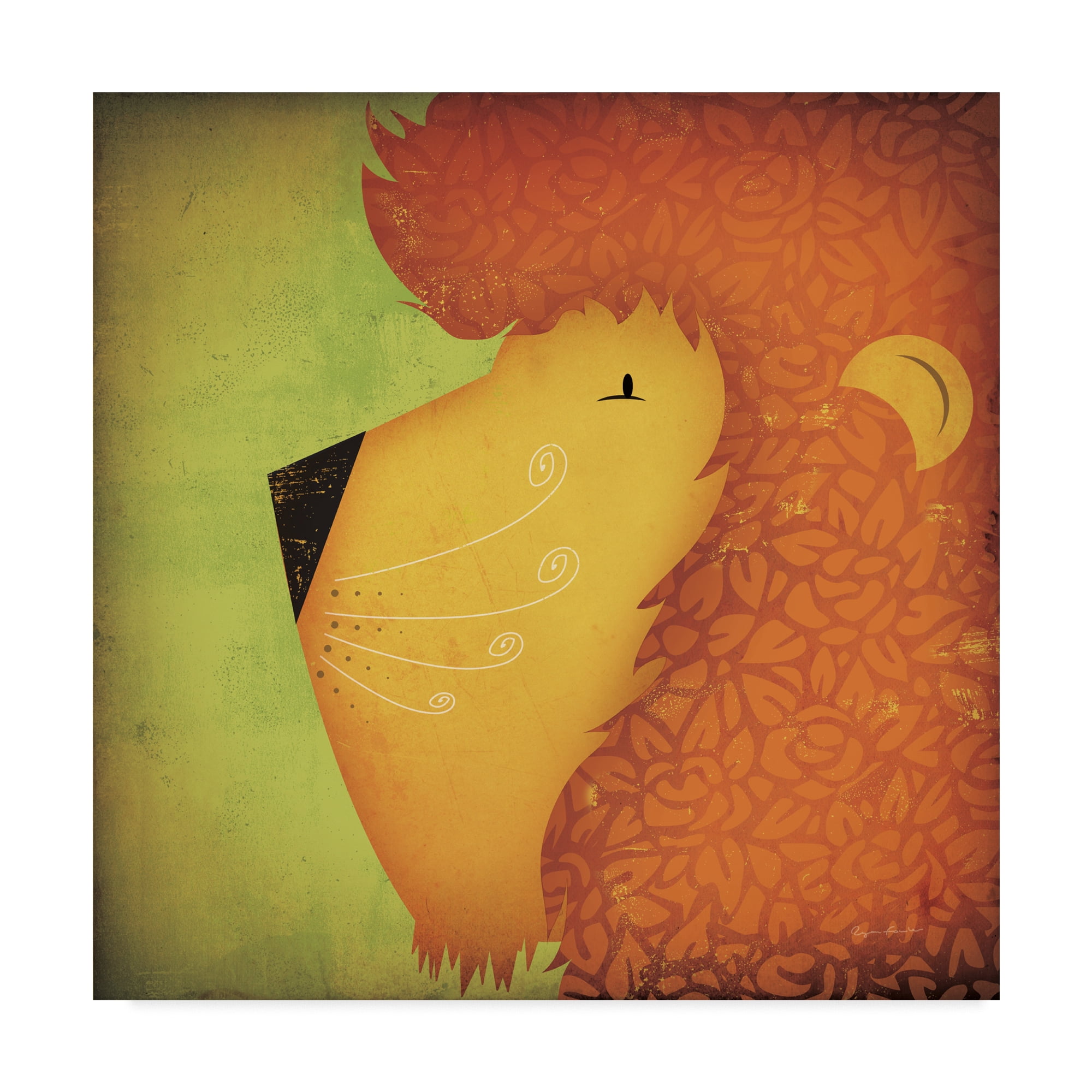 Trademark Fine Art 'Lion WOW' Canvas Art by Ryan Fowler