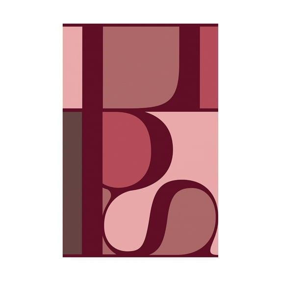 Trademark Fine Art 'Lips Typographic' Canvas Art by TypeLike