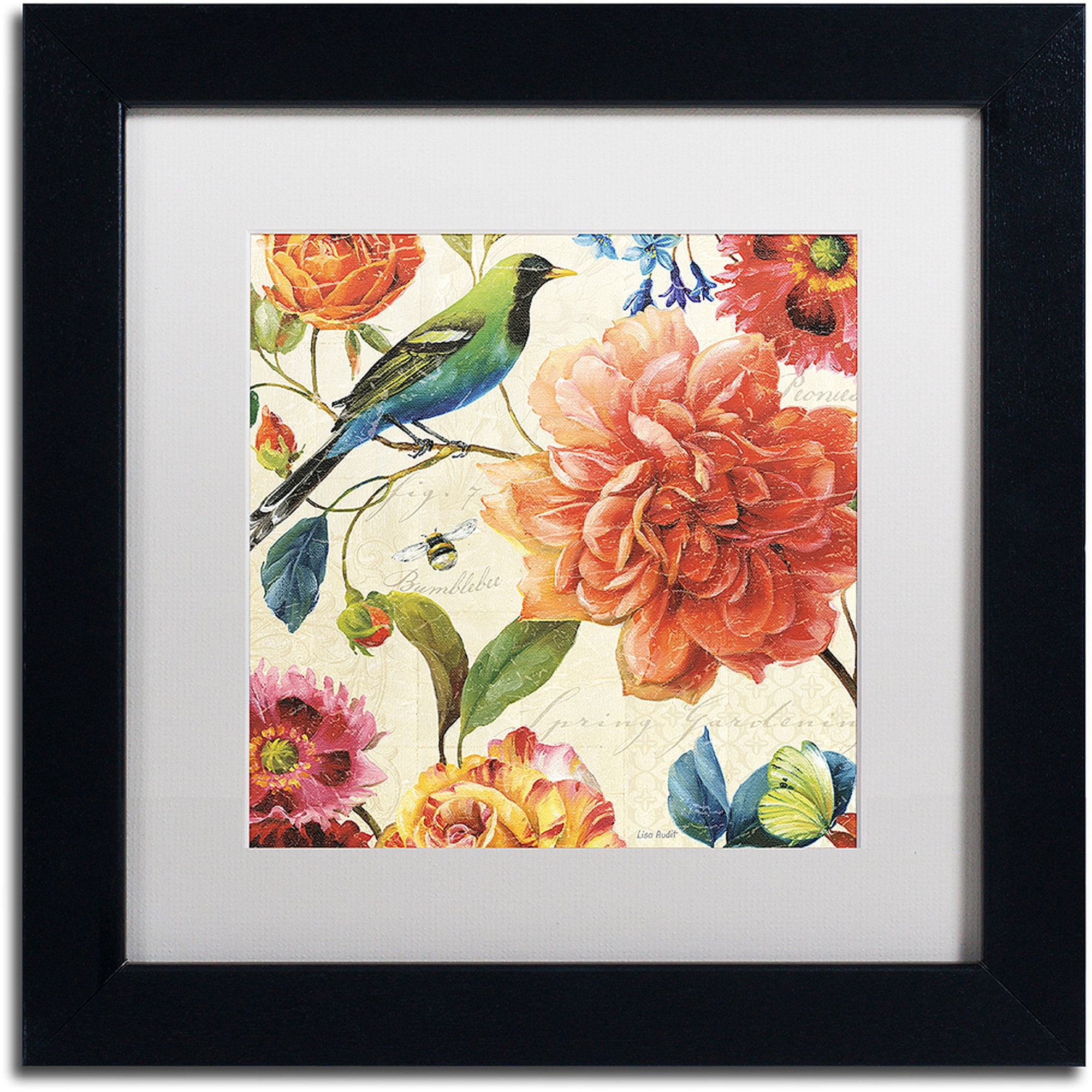 Trademark Fine Art Lisa Audit 'Rainbow Garden II - Cream' 16 x 16 (WAP0208-B1616MF)