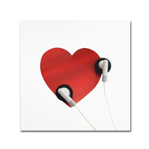 Trademark Fine Art Beata Czyzowska Young Listen to Your Heart Canvas Wall Art - 35x35