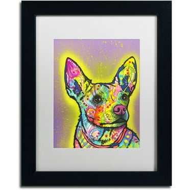 Trademark Fine Art "Listening" Canvas Art by Dean Russo, White Matte, Black Frame