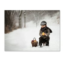 Trademark Fine Art 'Little Apple Seller' Canvas Art by Tatyana Tomsickova