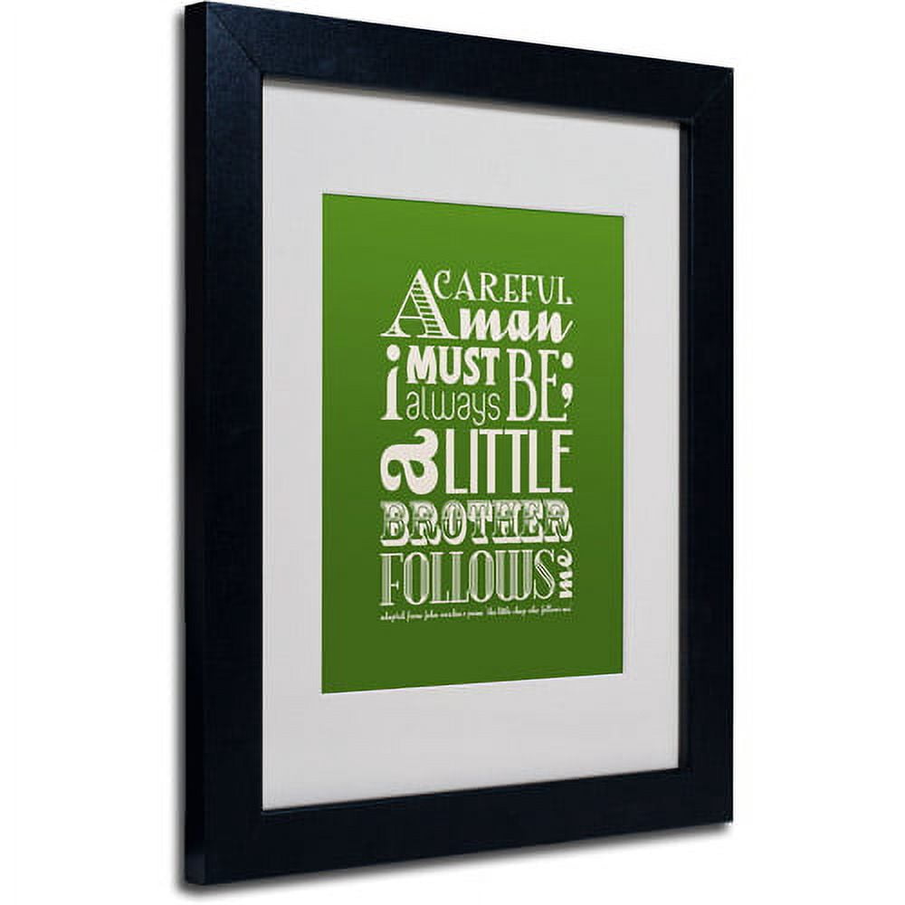 Trademark Fine Art "Little Brother II" Canvas Art by Megan Romo, Black Frame