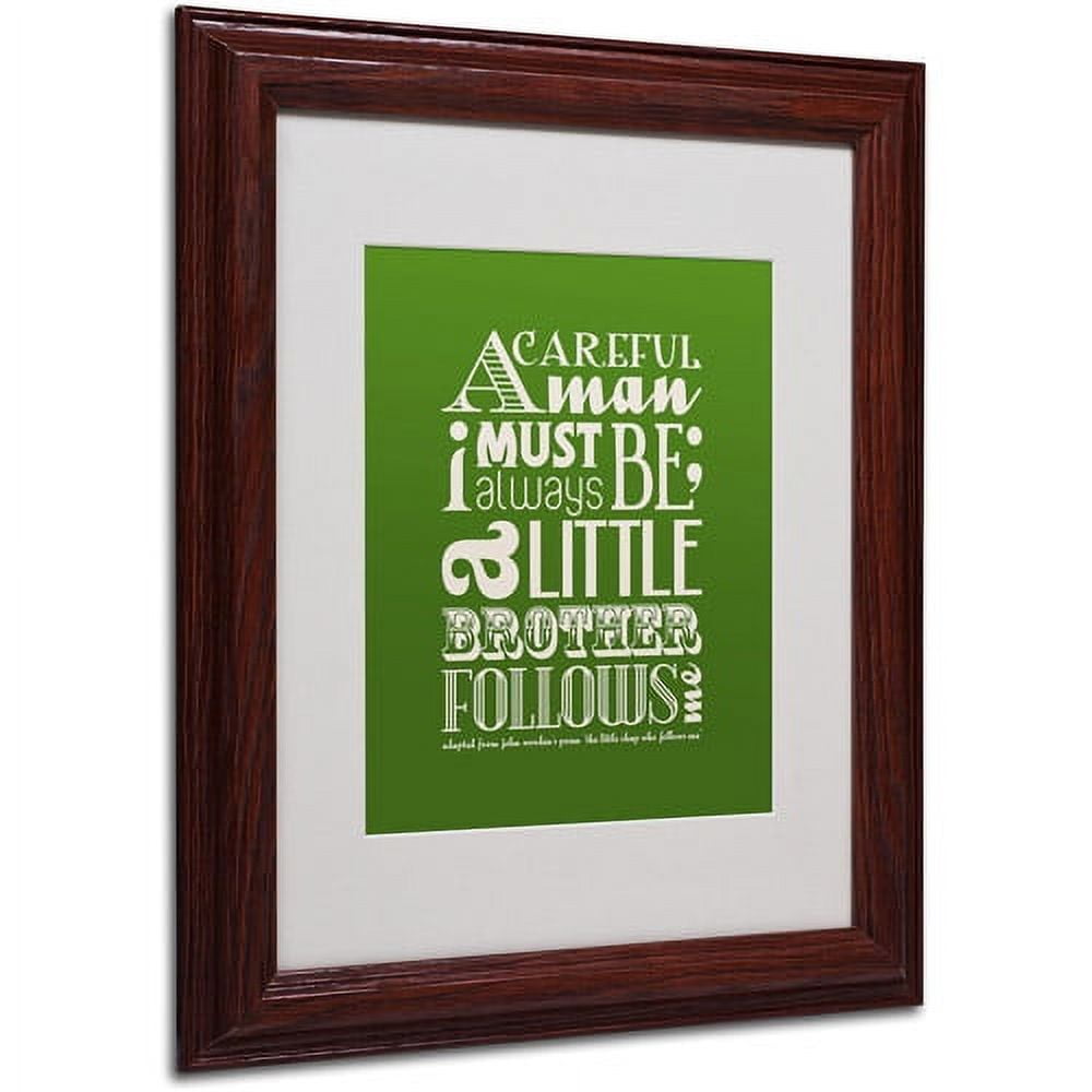 Trademark Fine Art "Little Brother II" Canvas Art by Megan Romo, Wood Frame