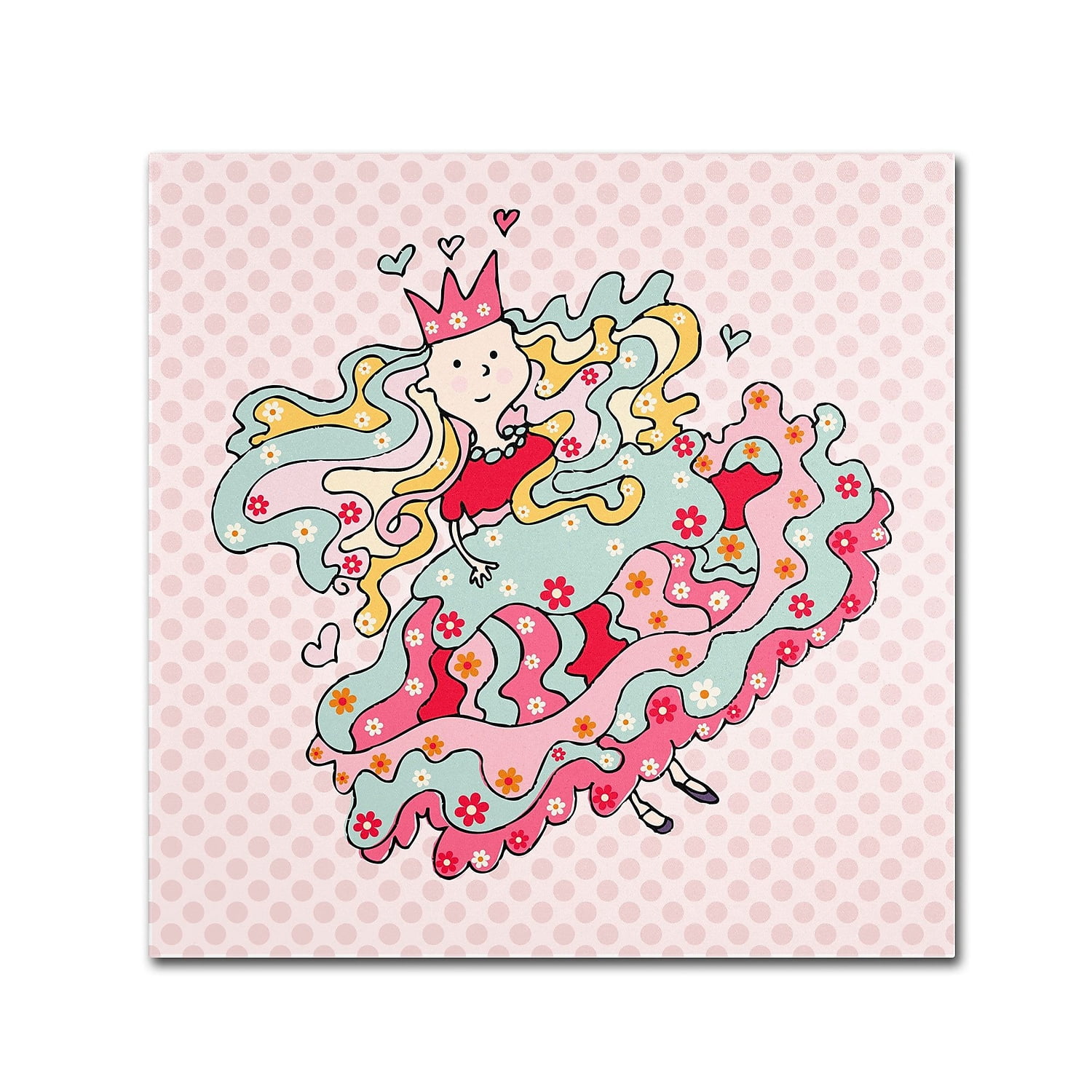 Trademark Fine Art "Little Flower Princess" Canvas Art by Carla Martell
