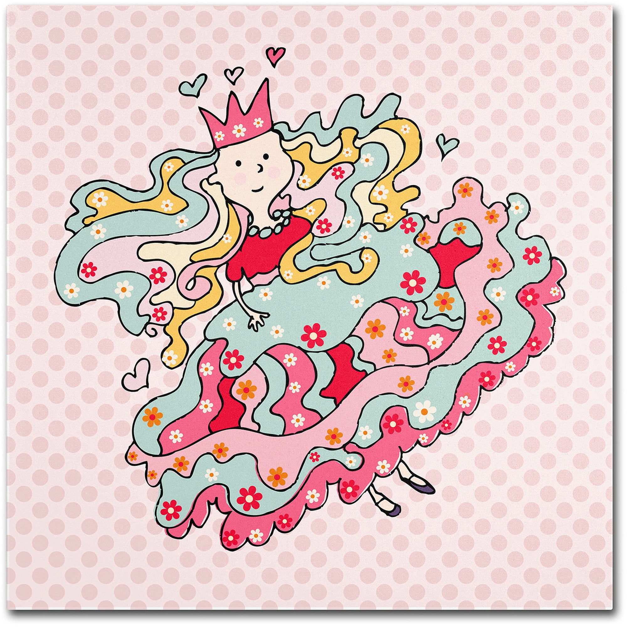 Trademark Fine Art "Little Flower Princess" Canvas Art by Carla Martell