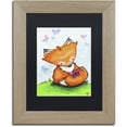 thumbnail image 1 of Trademark Fine Art "Little Fox and New Friend" Canvas Art by Jennifer Nilsson, Black Matte, Birch Frame, 1 of 1