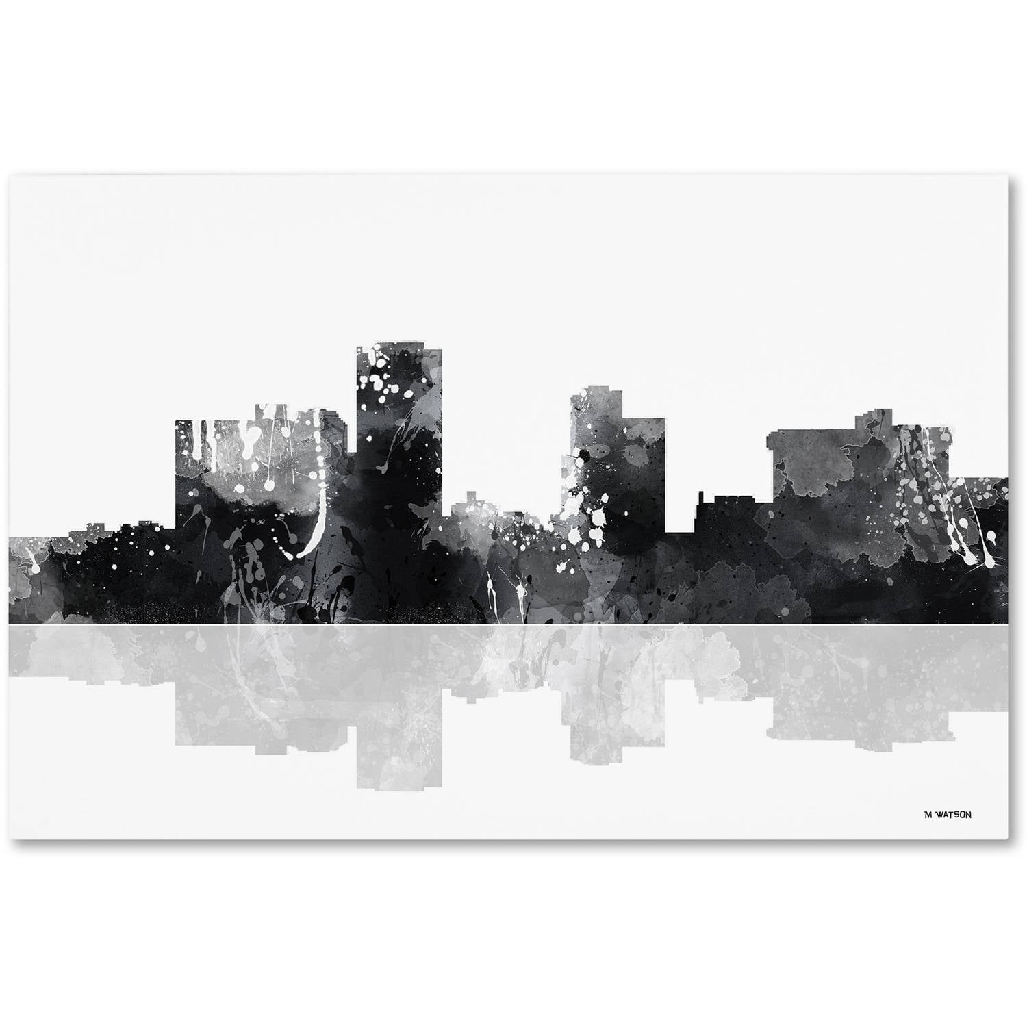 Trademark Fine Art "Little Rock Arkansas Skyline BG-1" Canvas Art by Marlene Watson