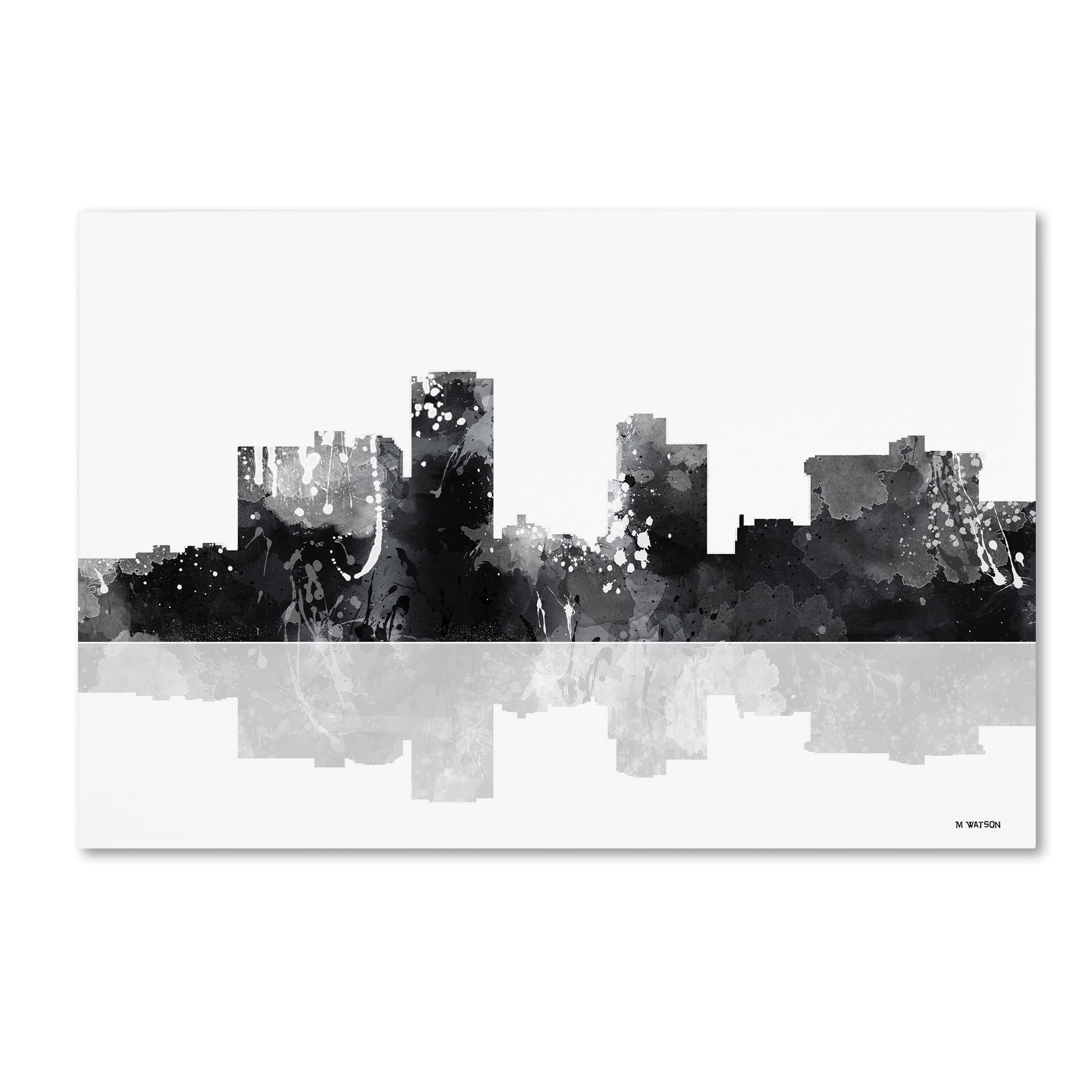 Trademark Fine Art "Little Rock Arkansas Skyline BG-1" Canvas Art by Marlene Watson