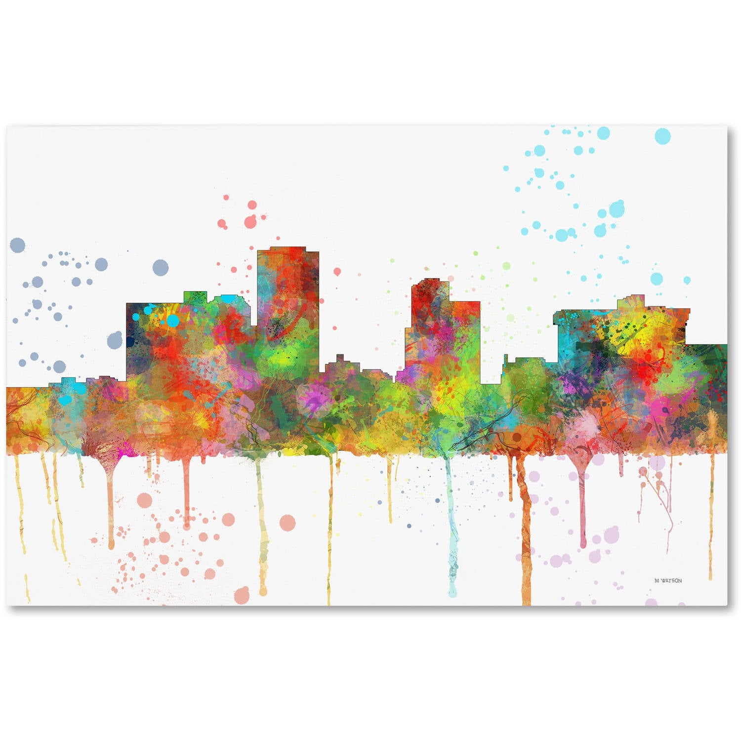 Trademark Fine Art "Little Rock Arkansas Skyline Mclr-1" Canvas Art by Marlene Watson