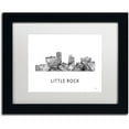 thumbnail image 1 of Trademark Fine Art 'Little Rock Arkansas Skyline WB-BW' Canvas Art by Marlene Watson, White Matte, Black Frame, 1 of 4