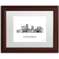 thumbnail image 1 of Trademark Fine Art 'Little Rock Arkansas Skyline WB-BW' Canvas Art by Marlene Watson, White Matte, Wood Frame, 1 of 4