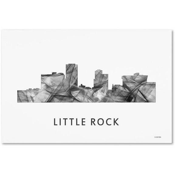 Trademark Fine Art 'Little Rock Arkansas Skyline WB-BW' Canvas Art by Marlene Watson