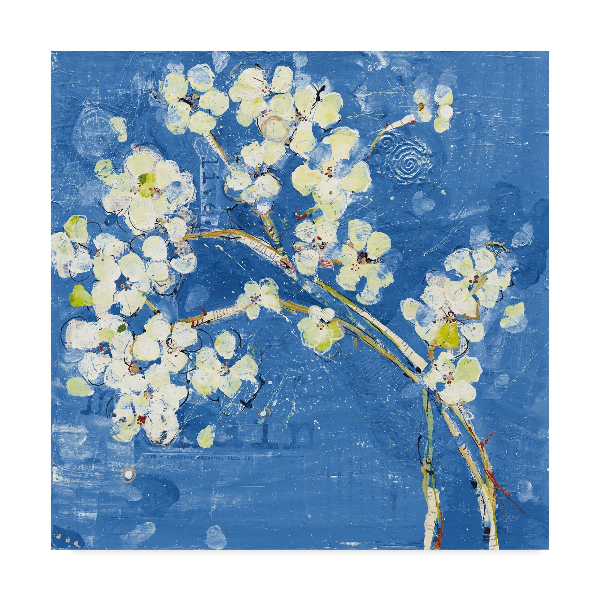 Trademark Fine Art 'Live Dark Blue' Canvas Art by Kellie Day