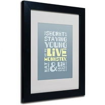 Trademark Fine Art "Live Honestly I" Canvas Art by Megan Romo, Black Frame