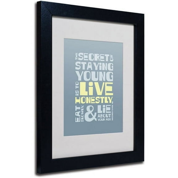 Trademark Fine Art "Live Honestly I" Canvas Art by Megan Romo, Black Frame