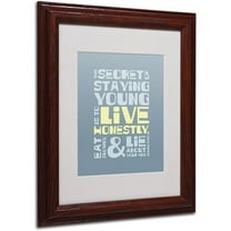 Trademark Fine Art "Live Honestly I" Canvas Art by Megan Romo, Wood Frame