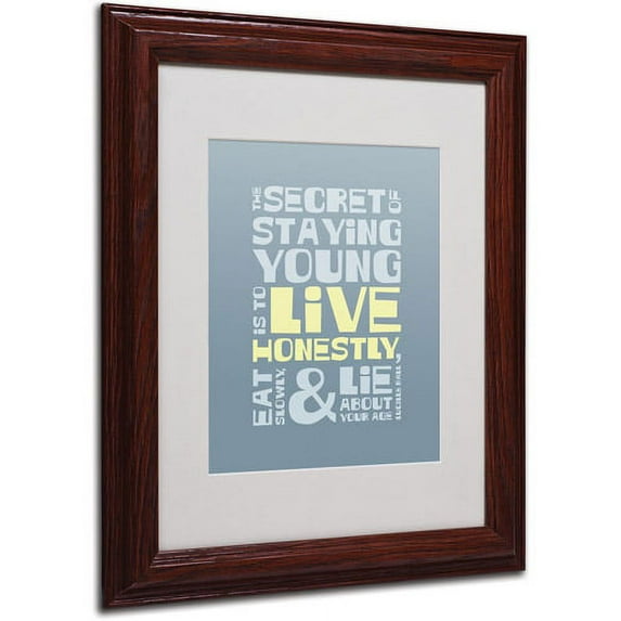 Trademark Fine Art "Live Honestly I" Canvas Art by Megan Romo, Wood Frame