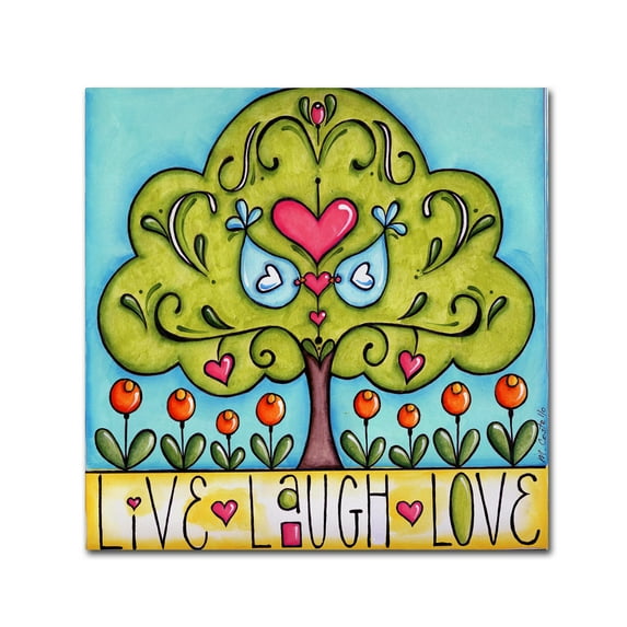 Trademark Fine Art 'Live Laugh Love' Canvas Art by Maureen Lisa Costello