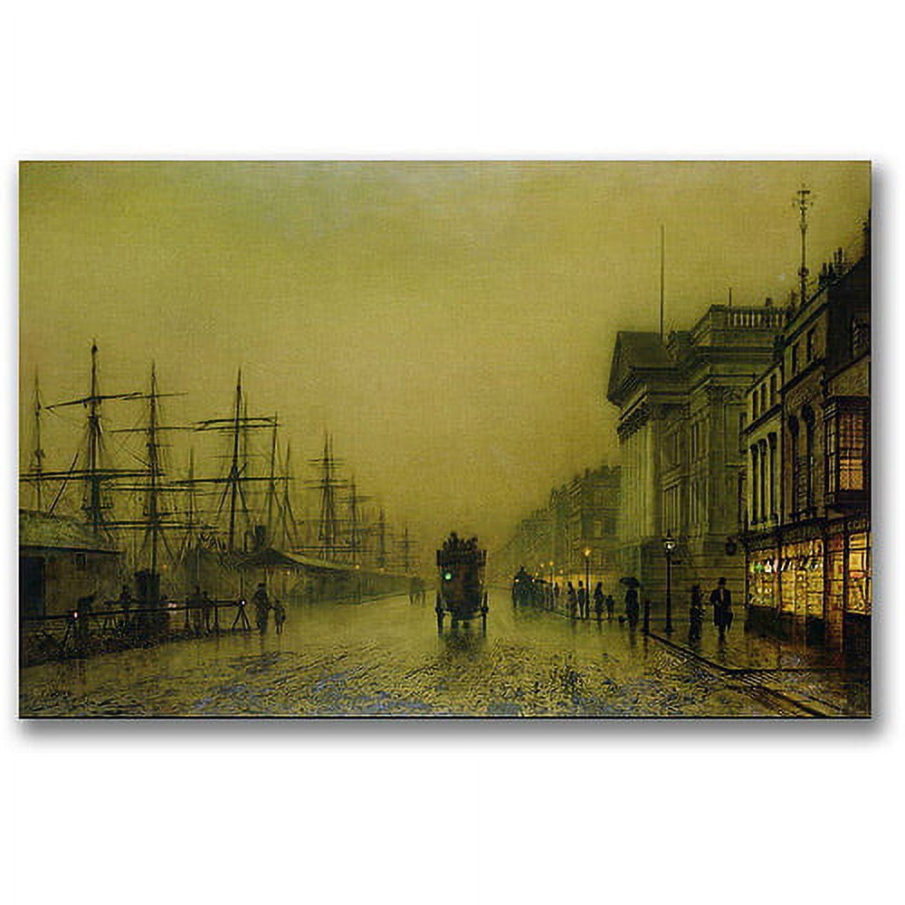 Trademark Fine Art "Liverpool Docks Custom House" Canvas Wall Art by John Atkinson Grimshaw