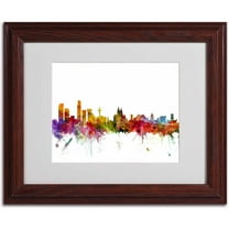 Trademark Fine Art "Liverpool England Skyline" Canvas Art by Michael Tompsett, Wood Frame