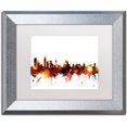 thumbnail image 1 of Trademark Fine Art "Liverpool England Skyline Red" Canvas Art by Michael Tompsett, White Matte, Silver Frame, 1 of 2