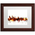 thumbnail image 1 of Trademark Fine Art "Liverpool England Skyline Red" Canvas Art by Michael Tompsett, White Matte, Wood Frame, 1 of 4
