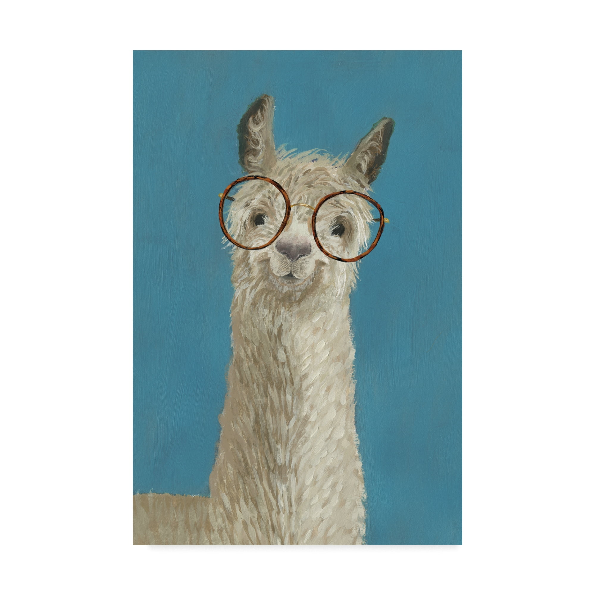 Trademark Fine Art 'Llama Specs III' Canvas Art by Victoria Borges
