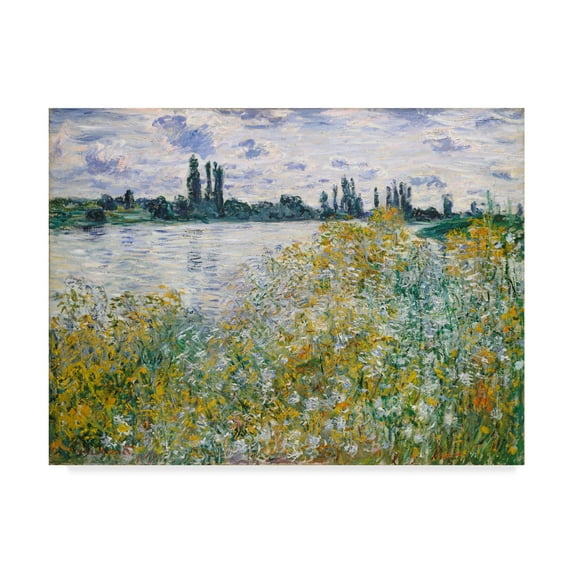 Trademark Fine Art 'Lle aux Fleurs near Vetheuil' Canvas Art by Claude O. Monet