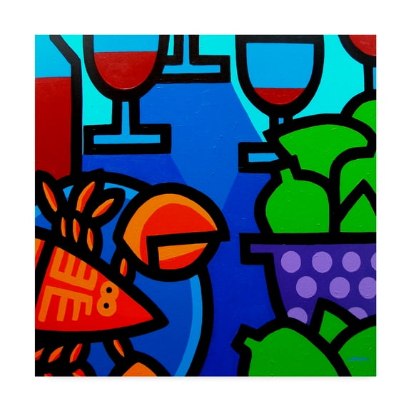 Trademark Fine Art 'Lobster Wine and Limes' Canvas Art by John Nolan