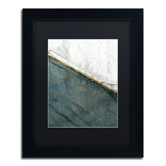 Trademark Fine Art "Lock Abstract" Canvas Art by Kurt Shaffer Black Matte, Black Frame