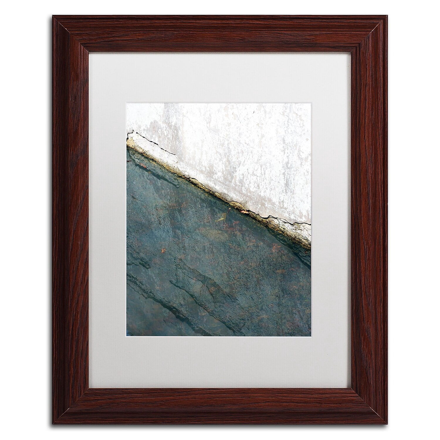 Trademark Fine Art "Lock Abstract" Canvas Art by Kurt Shaffer White Matte, Wood Frame
