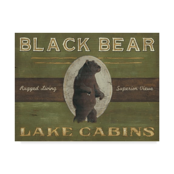 Trademark Fine Art 'Lodge Sign V' Canvas Art by June Erica Vess