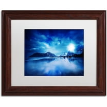 Trademark Fine Art "Lofoten Blues" Canvas Art by Philippe Sainte-Laudy, White Matte, Wood Frame